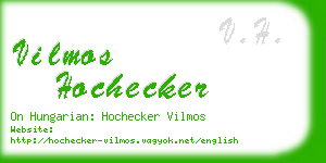 vilmos hochecker business card